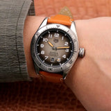 Tag Heuer Autavia Isograph Grey Dial Calfskin Brown Leather Strap Watch for Men - WBE5111.FC8267 Buy Now By Tag Heuer