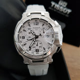 Tissot T Race Lady Chronograph White Dial White Rubber Strap Watch for Women - T048.217.17.017.00 Buy Now By Tissot