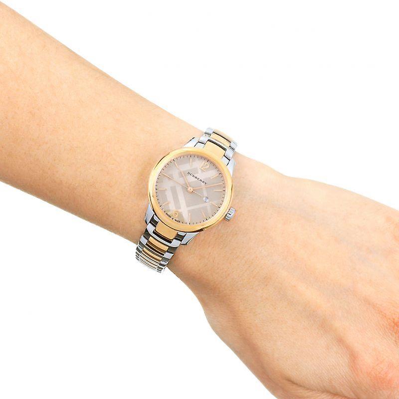 Burberry The Classic Rose Gold Dial Two Tone Steel Strap Watch for Women - BU10117 Buy Now By Burberry