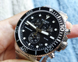 Tissot Seastar 1000 Chronograph Black Dial Silver Steel Strap Watch For Men - T120.417.11.051.00 Buy Now By Tissot