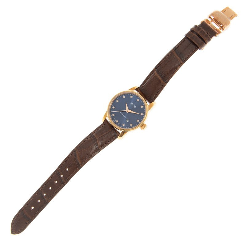 Mido Baroncelli Automatic Midnight Blue Dial Brown Leather Strap Watch For Women - M7600.3.65.8 Buy Now By Mido