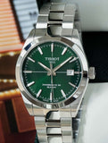Tissot Gentleman Powermatic 80 Silicium Green Dial Silver Steel Strap Watch For Men - T127.407.11.091.01 Buy Now By Tissot
