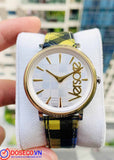 Versace V-Circle The Clans Edition Silver Dial Multicolor Leather Strap Watch for Women - VE8100118 Buy Now By Versace