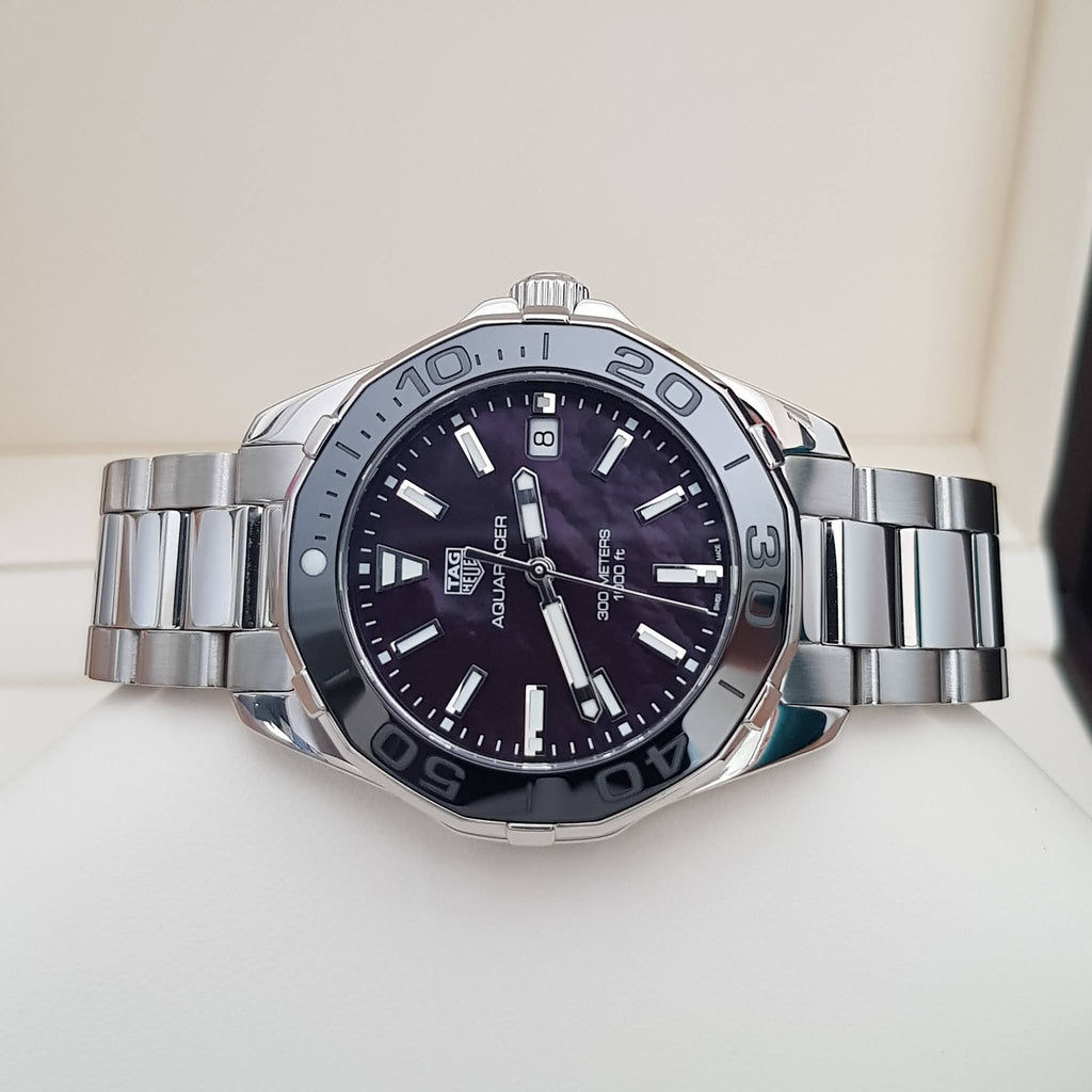 Tag Heuer Aquaracer Quartz Black Dial Silver Steel Strap Watch for Women - WAY131K.BA0748 Buy Now By Tag Heuer