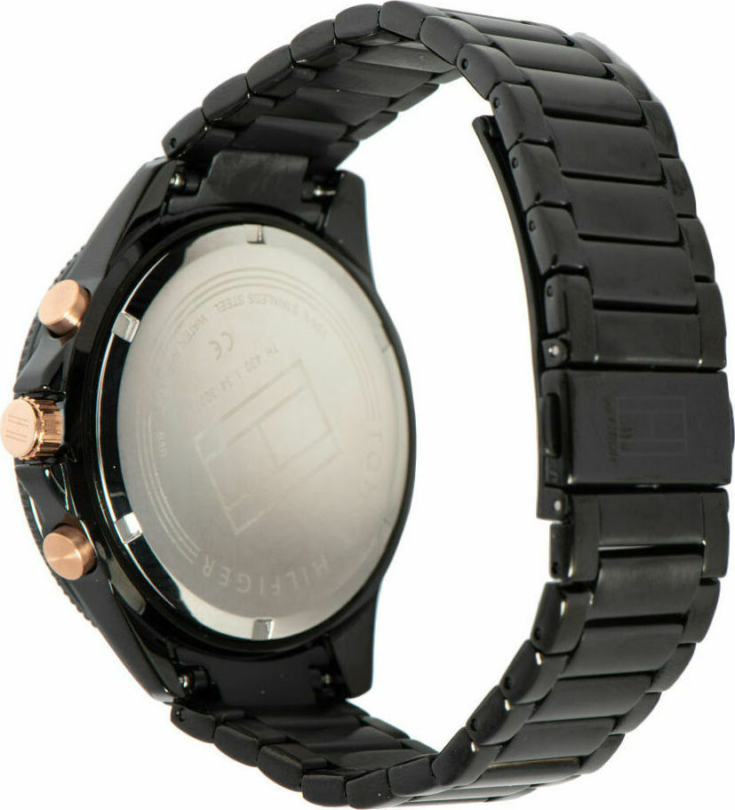 Tommy Hilfiger Aiden Chronograph Black Dial Black Steel Strap Watch For Men - 1791858 Buy Now By Tommy Hilfiger