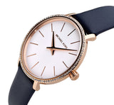 Michael Kors Pyper Analog White Dial Black Leather Strap Watch For Women - MK2804 Buy Now By Michael Kors