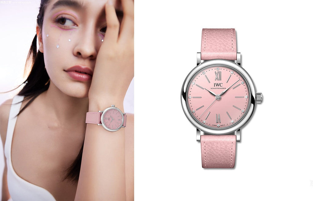 IWC Portofino Automatic Pink Dial Pink Leather Strap Watch for Women - IW357417 Buy Now By IWC