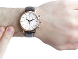 Tissot T Classic Tradition Chronograph White Dial Brown Leather Strap Watch For Men - T063.617.36.037.00 Buy Now By Tissot