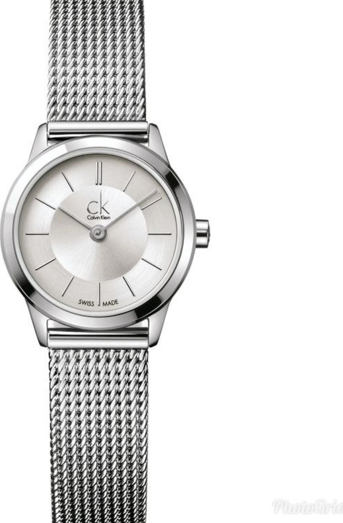 Calvin Klein Minimal White Dial Silver Mesh Bracelet Watch for Women - K3M23126 Buy Now By Calvin Klein
