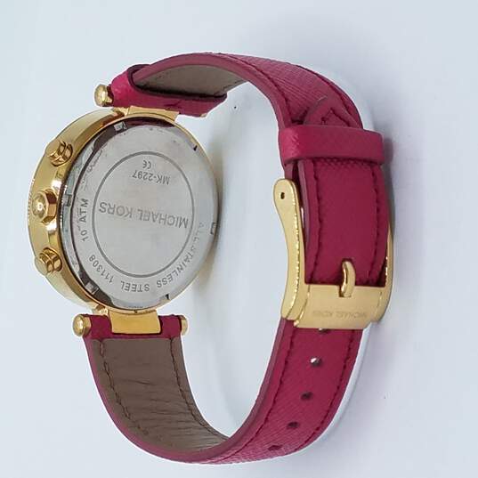 Michael Kors Parker Chronograph White Dial Pink Leather Strap Watch for Women - MK2297 Buy Now By Michael Kors