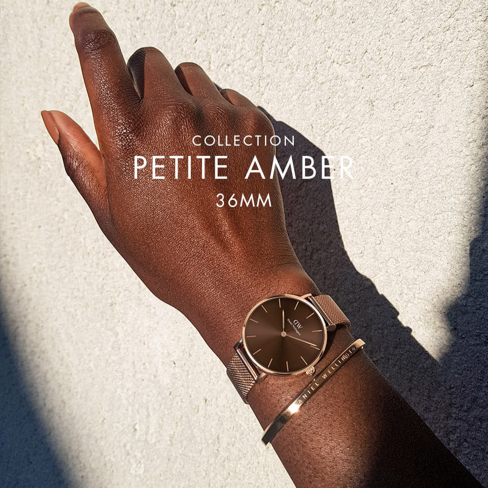 Daniel Wellington Petite Amber Brown Dial Rose Gold Mesh Strap Watch for Women - DW00100478 Buy Now By Daniel Wellington