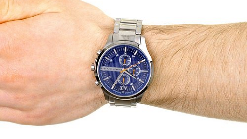 Armani Exchange Hampton Chronograph Blue Dial Silver Steel Strap Watch For Men - AX2155 Buy Now By Armani Exchange