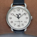 Coach Delancey White Dial Black Leather Strap Watch for Women - 14502714 Buy Now By Coach