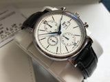 IWC Portofino Chronograph White Dial Black Leather Strap Watch for Men - IW391024 Buy Now By IWC
