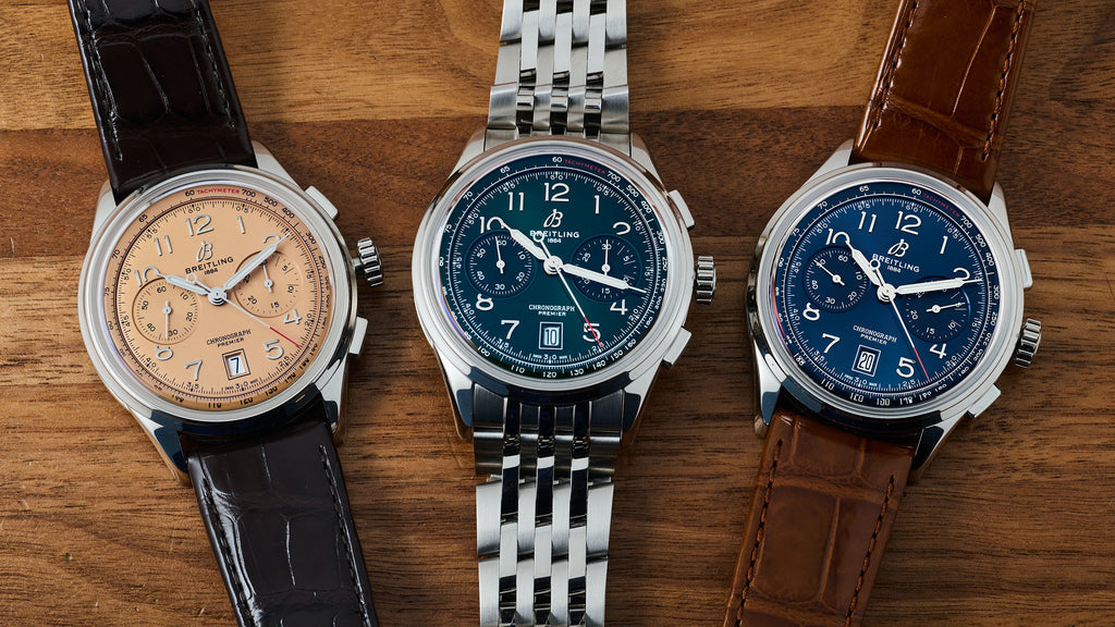 Breitling Premier B01 Chronograph 42 Beige Dial Brown Leather Strap Watch for Men - AB0145331K1P1 Buy Now By Breitling