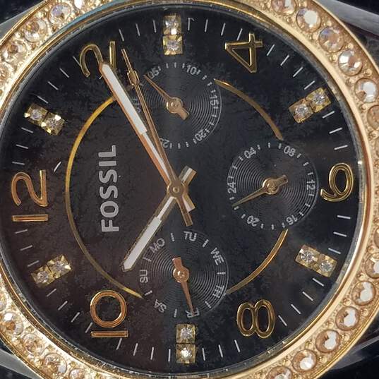 Fossil Riley Black Dial Black Leather Strap Watch for Women - ES3696 Buy Now By Fossil