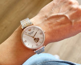 Emporio Armani Meccanico Automatic Mother of Pearl Dial Two Tone Steel Strap Watch For Women - AR60049 Buy Now By Emporio Armani