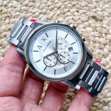 Armani Exchange Outerbanks Chronograph Silver Dial Silver Steel Strap Watch For Men - AX7141 Buy Now By Armani Exchange