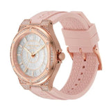 Michael Kors Lennox Three-Hand Analog White Dial Pink Silicone Strap Watch For Women - MK7334 Buy Now By Michael Kors