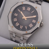 Guess Asset Quartz Black Dial Silver Steel Strap Watch For Men - GW0575G1 Buy Now By Guess