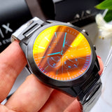 Armani Exchange Drexler Chronograph Black Dial Black Steel Strap Watch For Men - AX2615 Buy Now By Armani Exchange