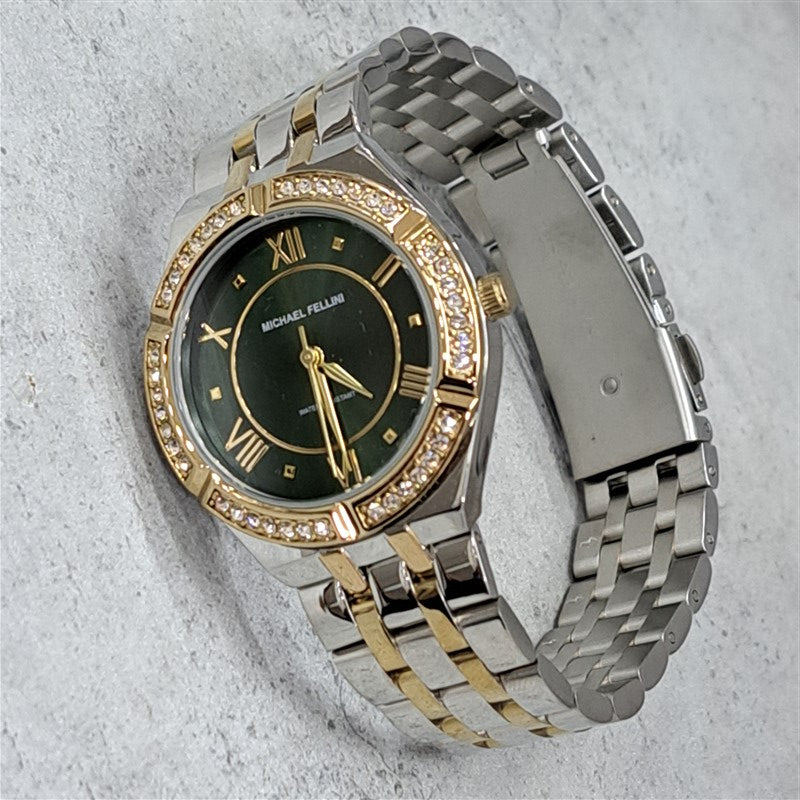 Michael Kors Lauryn Crystal Pave Black Dial Two Tone Steel Strap Watch For Women - MK4403 Buy Now By Michael Kors