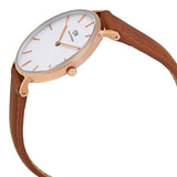 Daniel Wellington Petite Durham White Dial Brown Leather Strap Watch For Women - DW00100172 Buy Now By Daniel Wellington