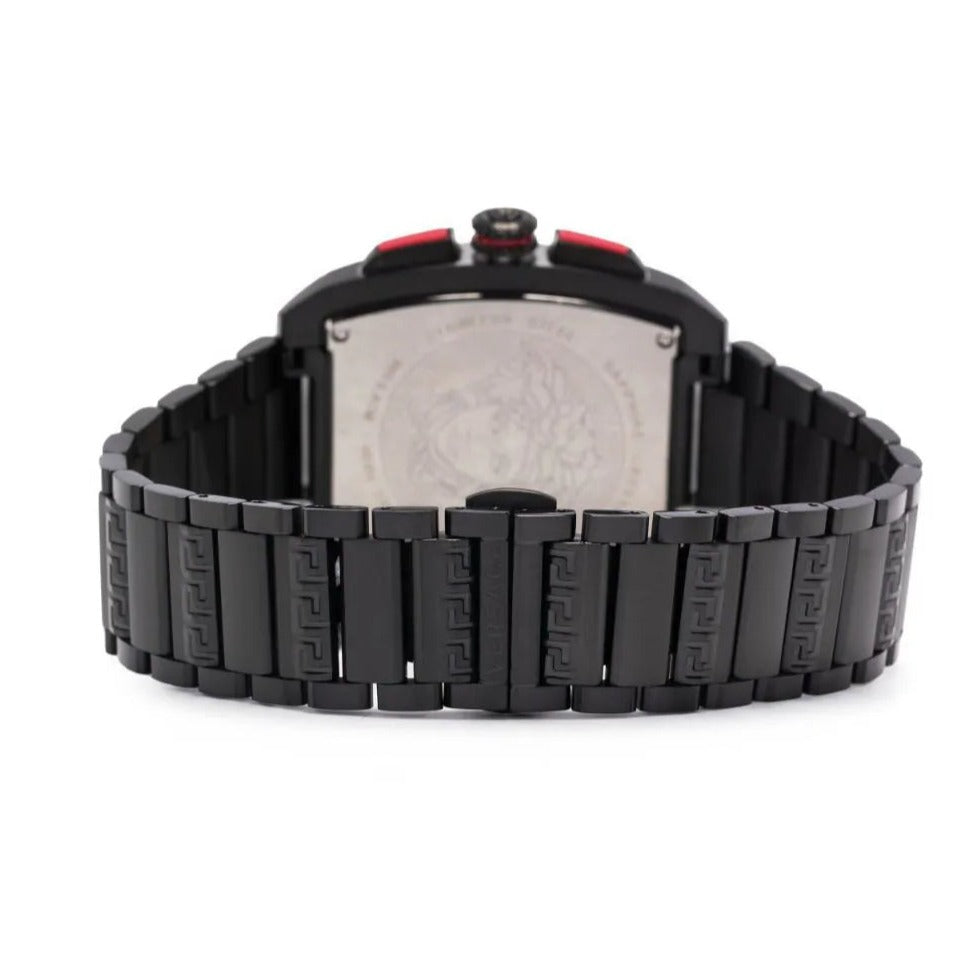 Versace Dominus Chronograph Quartz Black Dial Black Steel Strap Watch For Men - VE6H00623 Buy Now By Versace