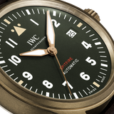 IWC Pilot's Watch Automatic Spitfire Green Dial Brown Leather Strap Watch for Men - IW326802 Buy Now By IWC