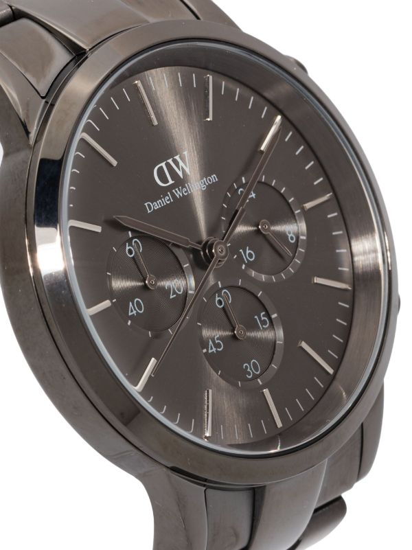 Daniel Wellington Iconic Link Chronograph Grey Dial Grey Steel Strap Watch for Men - DW00100643 Buy Now By Daniel Wellington