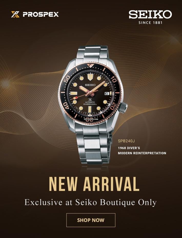 Seiko Prospex Sea Diver Automatic Brown Dial Silver Steel Strap Watch For Men - SPB240J1 Buy Now By Seiko