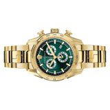 Versace V-Ray Chronograph Quartz Green Dial Gold Steel Strap Watch For Men - VE2I00621 Buy Now By Versace