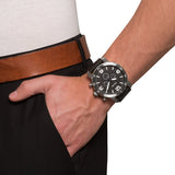 Fossil Nate Chronograph Black Dial Black Leather Strap Watch for Men - JR1436 Buy Now By Fossil