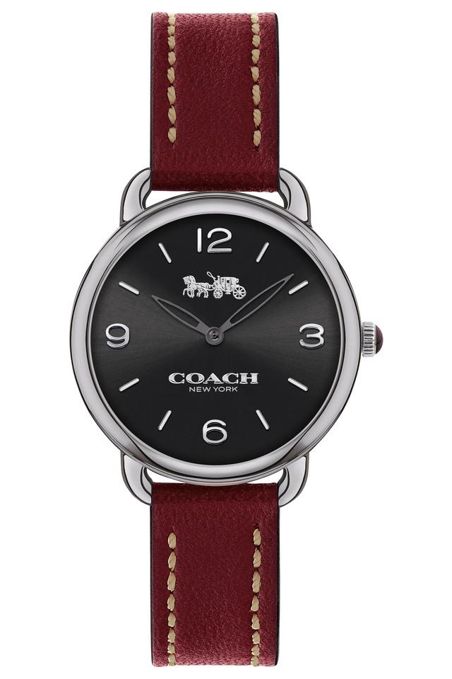 Coach Delancey Black Dial Brown Leather Strap Watch for Women - 14502792 Buy Now By Coach