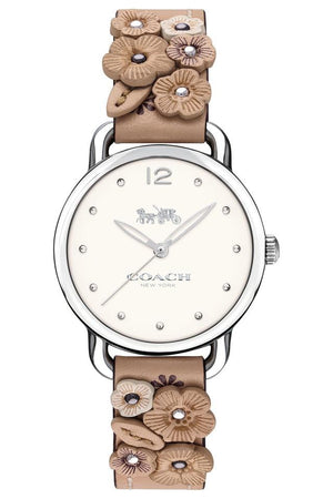 Coach Perry White Dial Brown Floral Leather Strap Watch for Women - 14502873 Buy Now By Coach