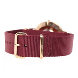 Daniel Wellington Classic Roselyn Black Dial Maroon Nylon Strap Watch For Women - DW00100269 Buy Now By Daniel Wellington