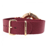 Daniel Wellington Classic Roselyn Black Dial Maroon Nylon Strap Watch For Women - DW00100273 Buy Now By Daniel Wellington