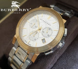 Burberry The City White Dial Two Tone Steel Strap Watch for Men - BU9751 Buy Now By Burberry
