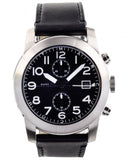 Marc Jacobs Larry Chronograph Black Dial Black Leather Strap Watch for Men - MBM5033 Buy Now By Marc Jacobs