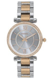Fossil Carlie Silver Dial Two Tone Steel Strap Watch for Women - ES4342 Buy Now By Fossil