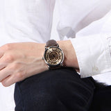 Emporio Armani Luigi Meccanico Brown Dial Brown Leather Strap Watch For Men - AR1982 Buy Now By Emporio Armani