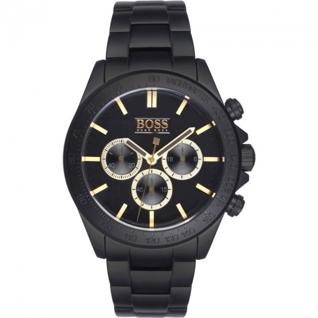 Hugo Boss Ikon Black Dial Black Steel Strap Watch for Men - 1513278 Buy Now By Hugo Boss