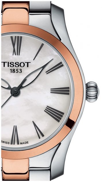 Tissot T Wave Mother of Pearl Dial Two Tone Steel Strap Watch For Women - T112.210.22.113.01 Buy Now By Tissot