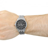 Hugo Boss Jet Black Dial Silver Steel Strap Watch for Men - 1513383 Buy Now By Hugo Boss