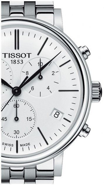 Tissot Carson Premium White Dial Silver Steel Strap Watch For Men - T122.417.11.011.00 Buy Now By Tissot