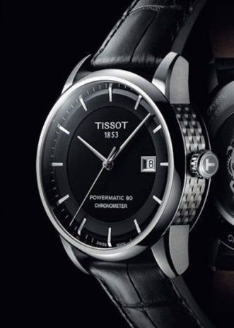 Tissot T Classic Luxury Powermatic 80 Black Dial Black Leather Strap Watch For Men - T086.408.16.051.00 Buy Now By Tissot