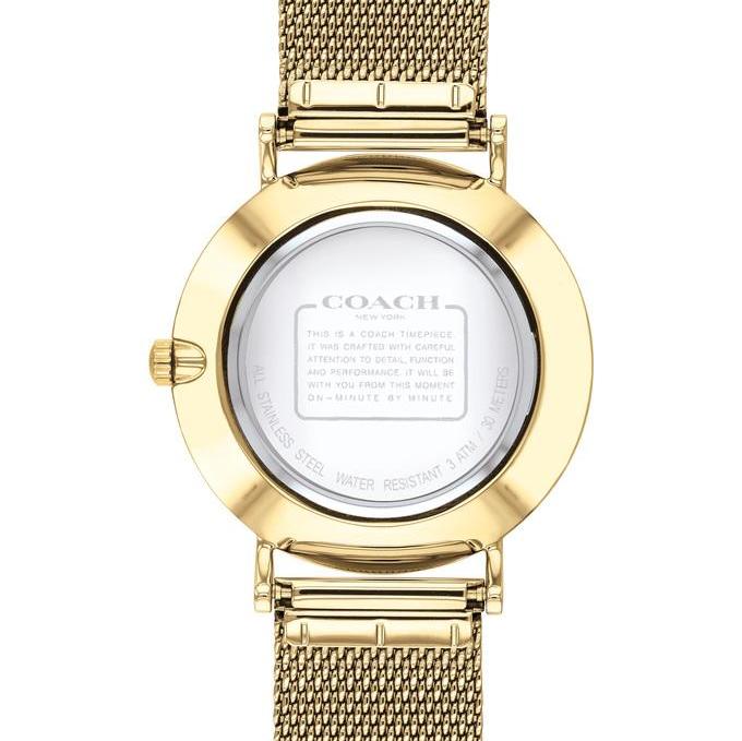Coach Perry White Dial Gold Mesh Bracelet Watch for Women - 14503125 Buy Now By Coach