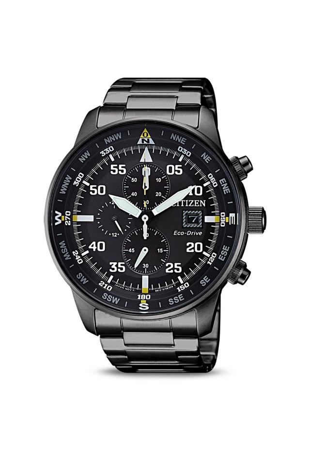 Citizen Sports Eco Drive Black Dial Black Steel Strap Watch For Men - CA0695-84E Buy Now By Citizen