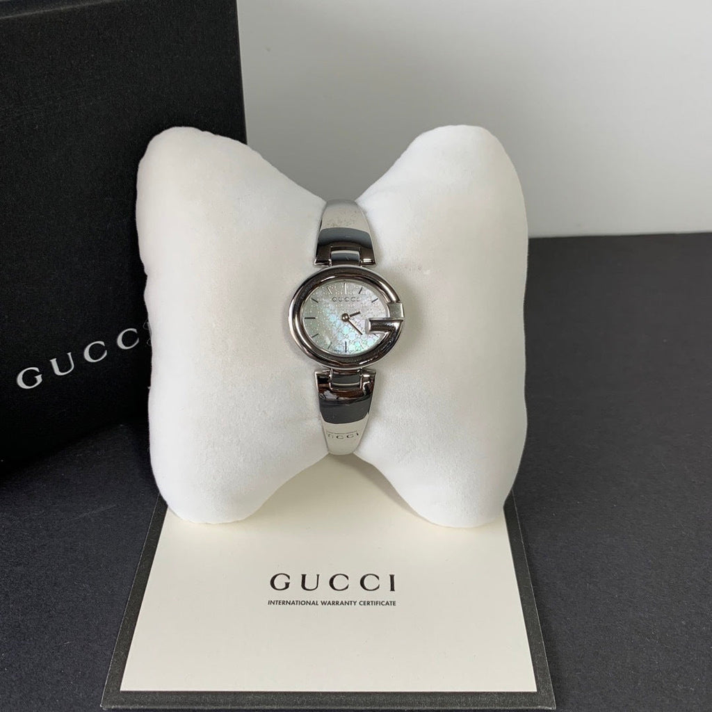 Gucci Guccissima Quartz Silver Dial Silver Steel Strap Watch For Women - YA134511 Buy Now By Gucci