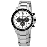Maserati SFIDA Chronograph White Dial Silver Steel Strap Watch For Men - R8873640003 Buy Now By Maserati